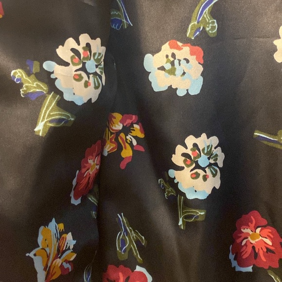 Tucker Black Faux Fur Persian Jacket, Floral Satin Lining - Picture 3 of 5